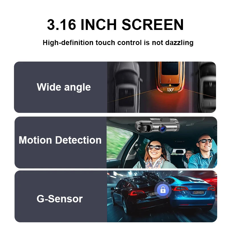 Standard Car Dashcam With Night Vision And Parking Monitor