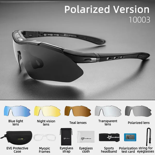 ROCKBROS Photochromic Cycling Glasses for Mountain Biking UV400 Protection