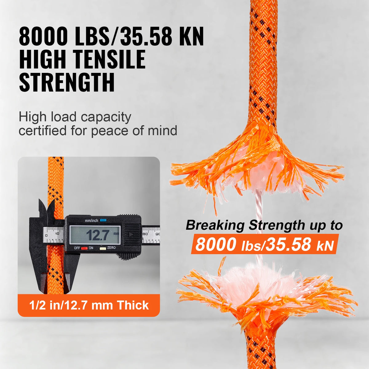SucceBuy Dual Weave Polyester Rope for Camping and Rescue