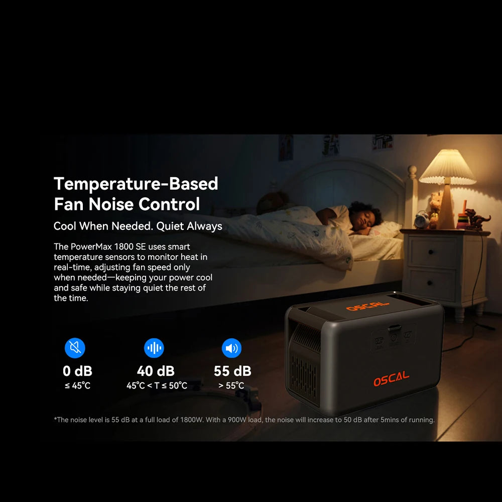 OSCAL Portable Power Station With Solar Charging And UPS Backup