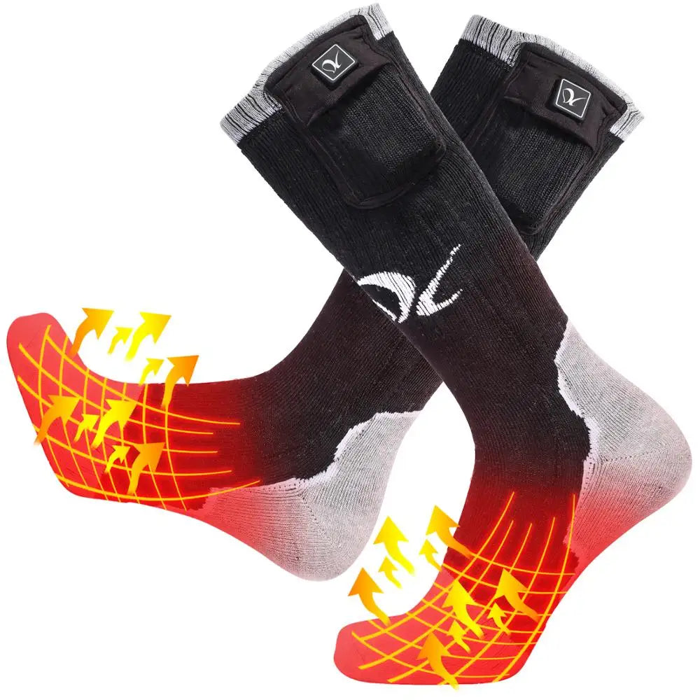 Savior Rechargeable Heated Socks for Winter Skiing Hiking and Outdoors