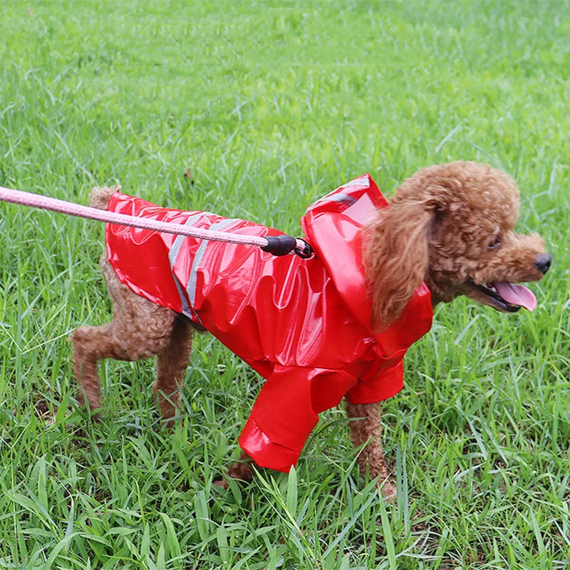Outdoor Waterproof Reflective Raincoat for Dogs and Cats for Rainy Days