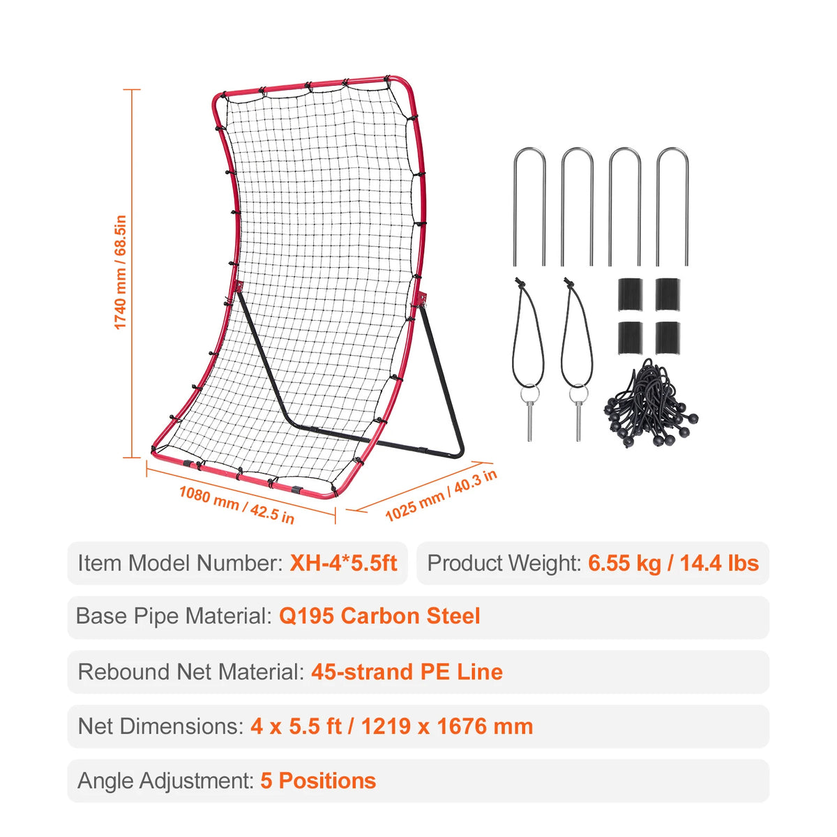 SucceBuy Baseball Softball Rebounder Net For Fielding Practice