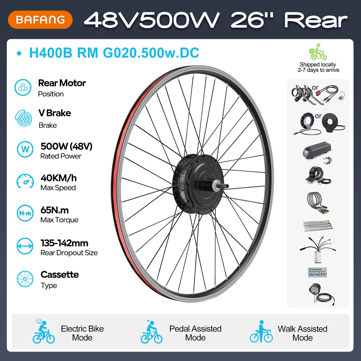 Bafang Brushless Rear Electric Bike Hub Motor Drive