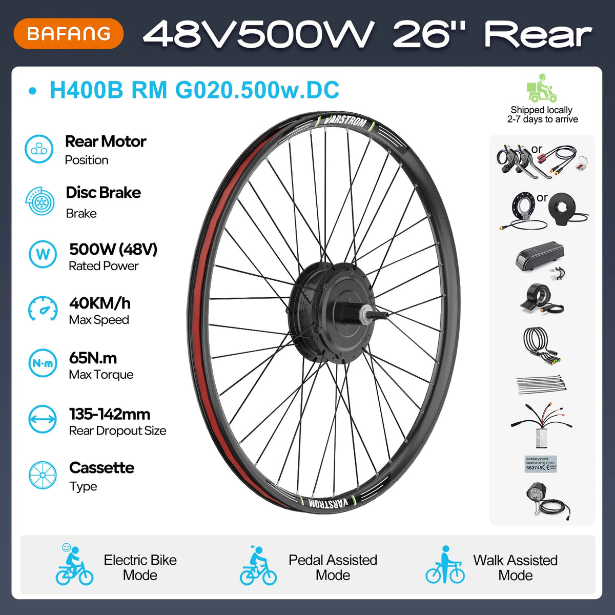 Bafang Brushless Rear Electric Bike Hub Motor Drive