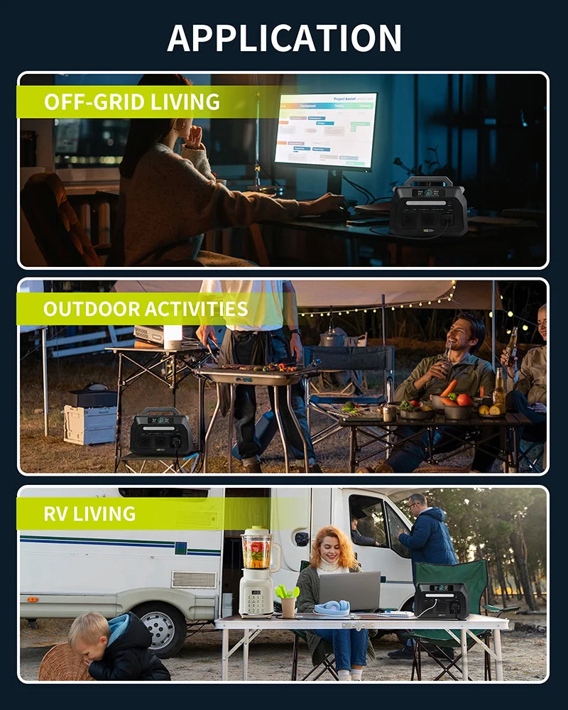 IEE Portable Power Station LiFePO4 Backup for Camping and Emergencies