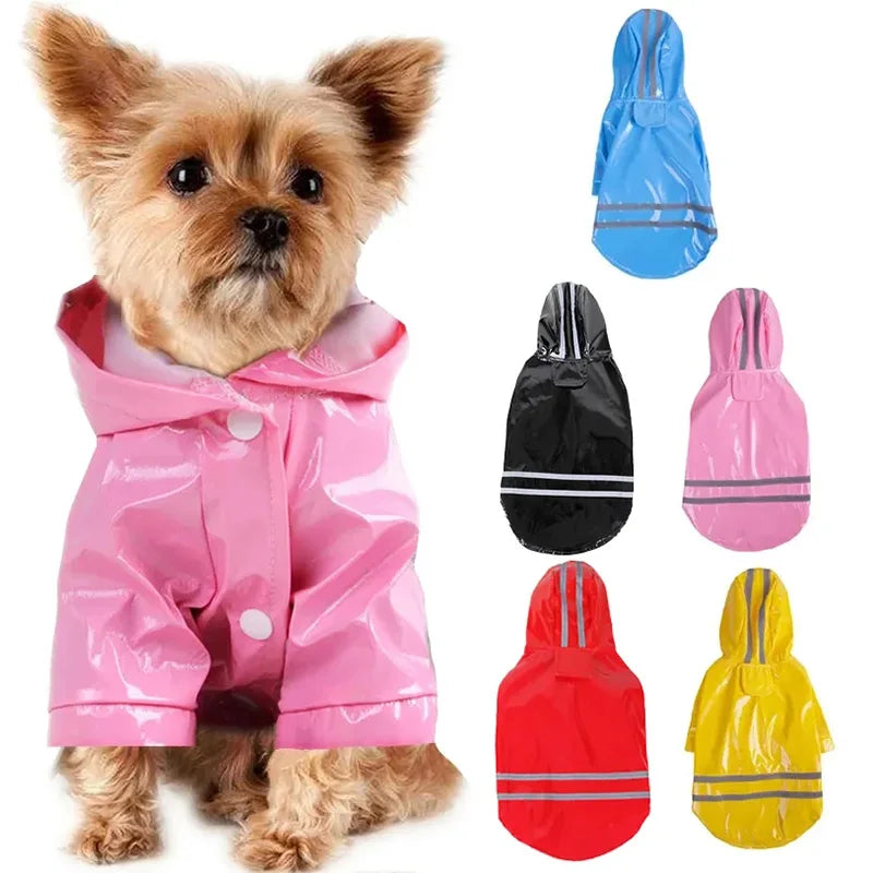 Outdoor Waterproof Reflective Raincoat for Dogs and Cats for Rainy Days