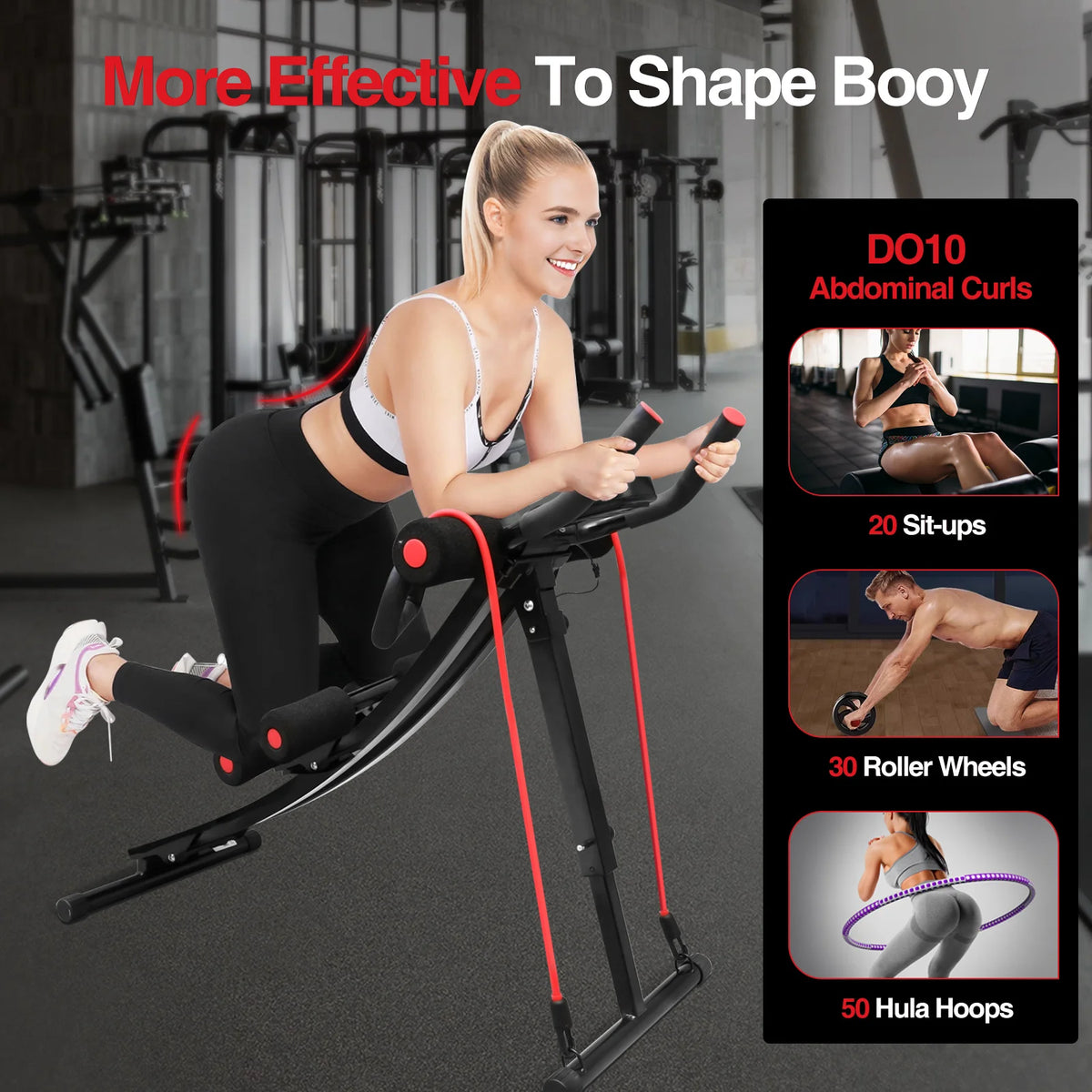GIKPAL Foldable Ab Machine for Home Core Fitness Training