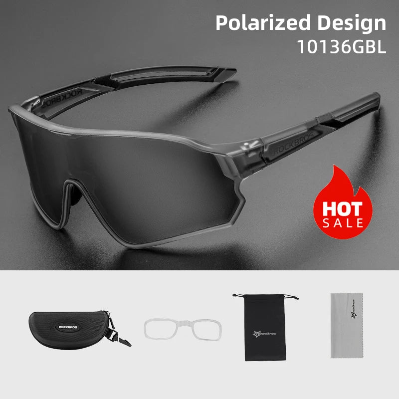 ROCKBROS Polarized UV400 Sports Sunglasses for Cycling and Outdoor Use