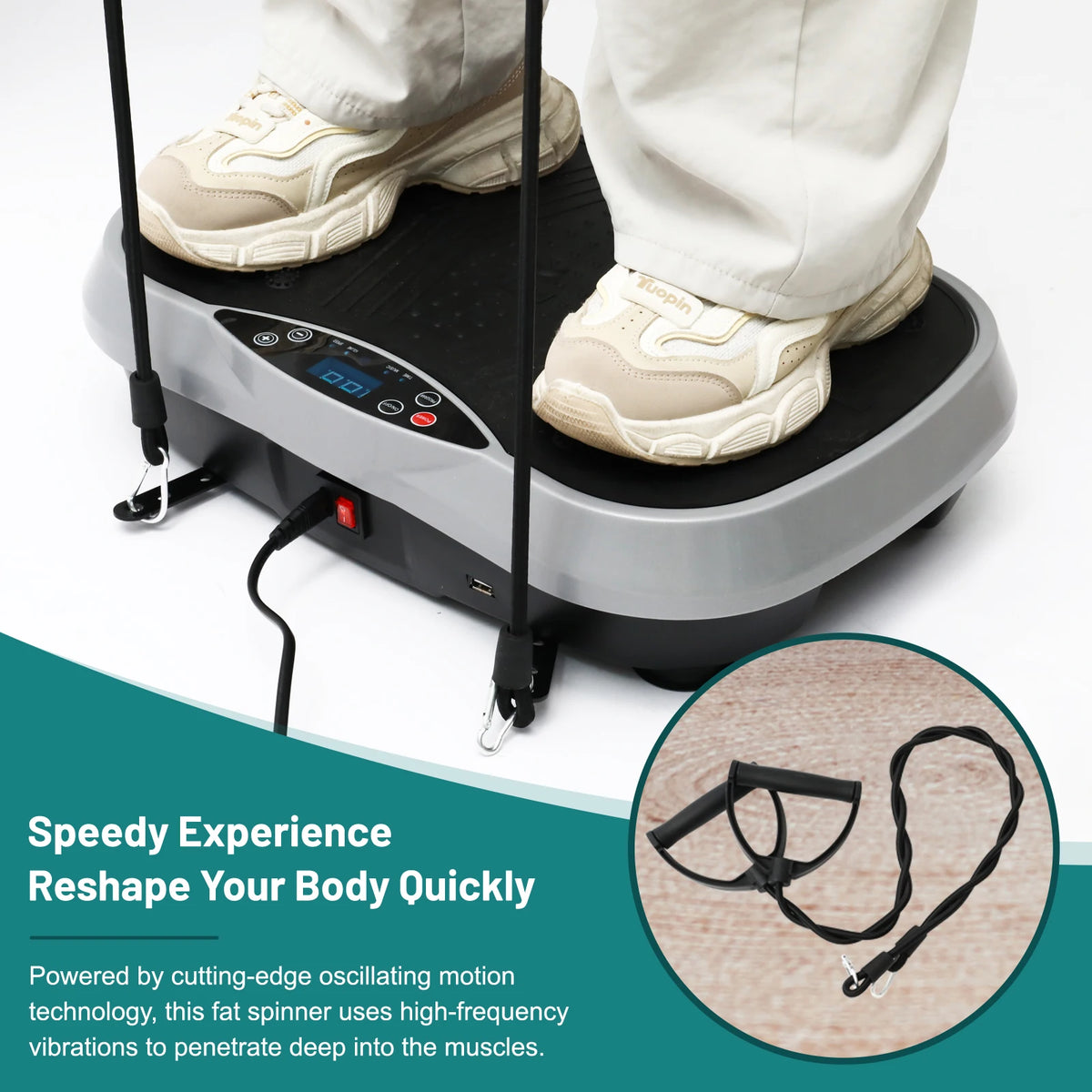 Vibration Plate Exercise Machine for Whole Body Home Fitness Workouts