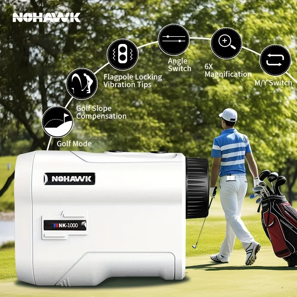 Nohawk Golf Laser Rangefinder With Slope And Flag Lock