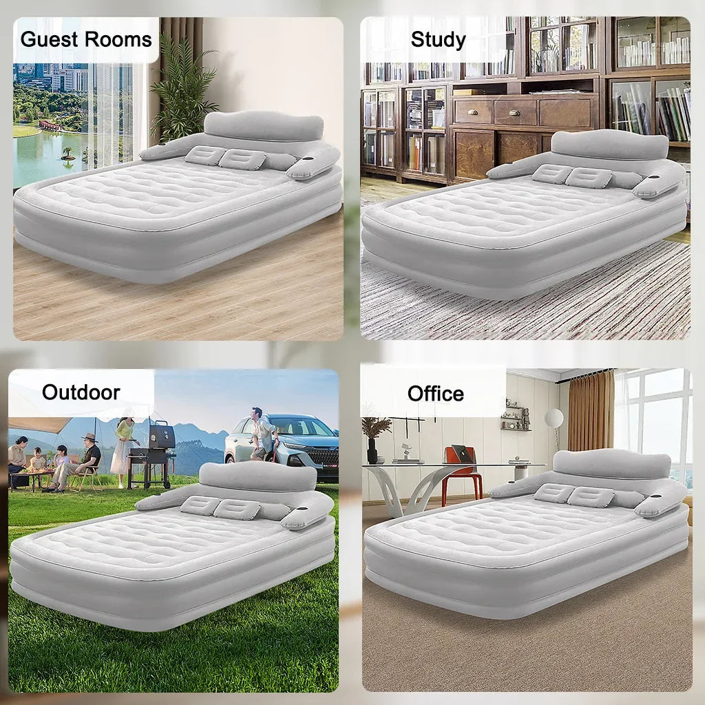Built In Pump Inflatable Mattress for Camping and Outdoor Use