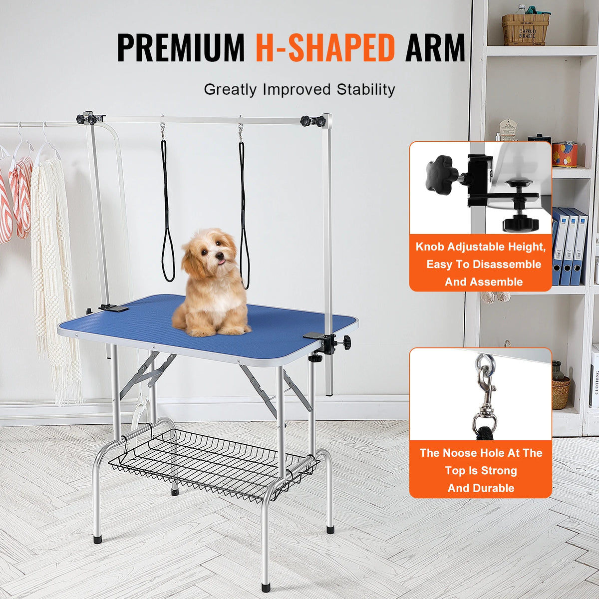 Foldable Pet Grooming Table With Clamp And Grooming Loop