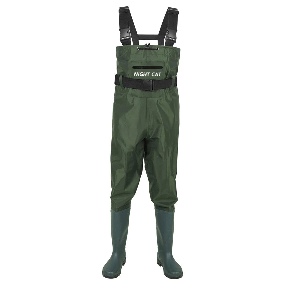 Night Cat Waterproof Breathable Chest Waders With Boots For Fishing