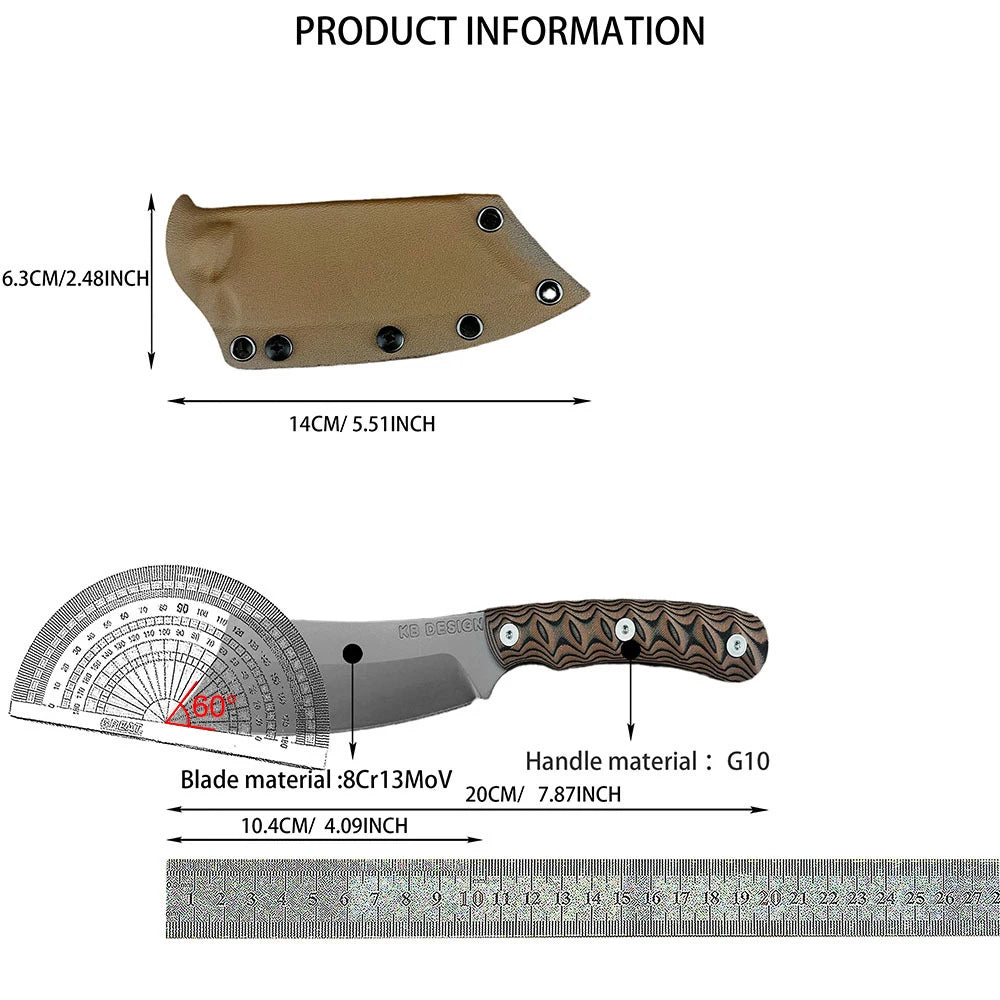 Stainless Steel Fixed Blade Outdoor Camping And Hiking Knife