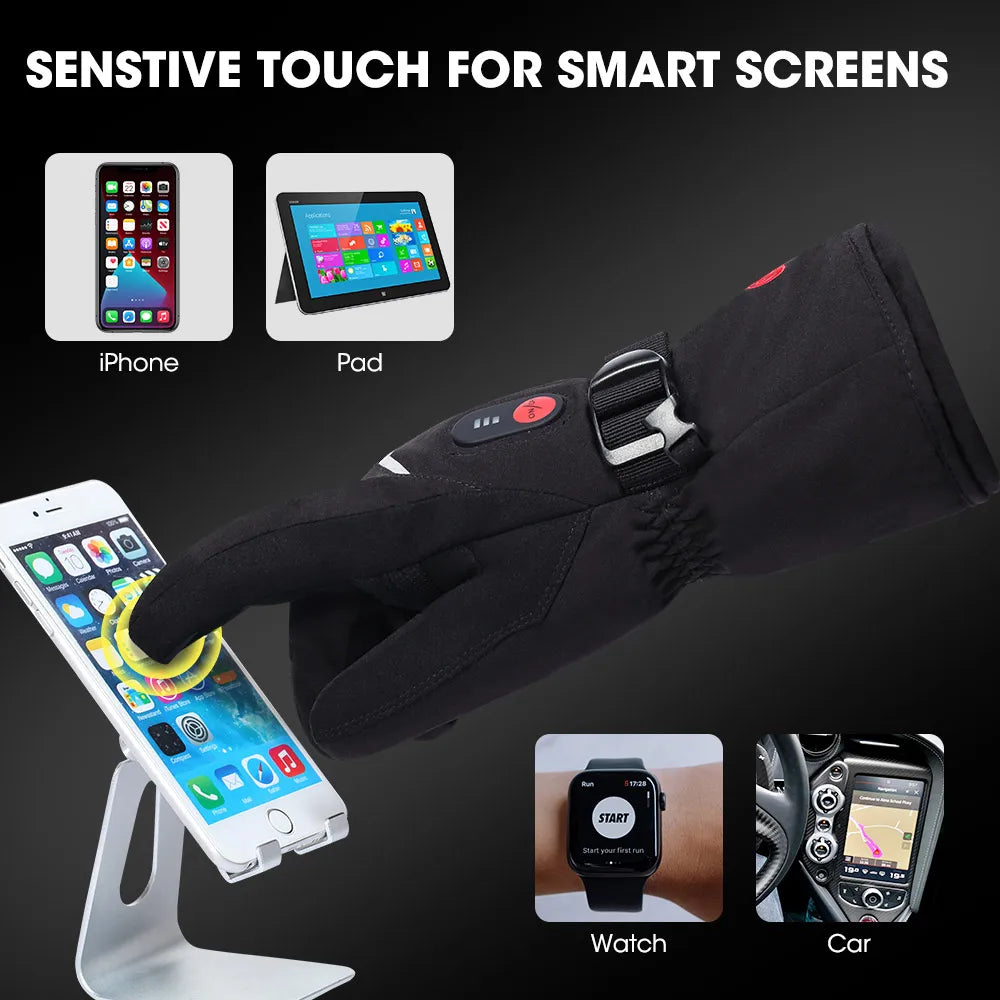 Savior Waterproof Rechargeable Heated Gloves for Skiing and Hiking