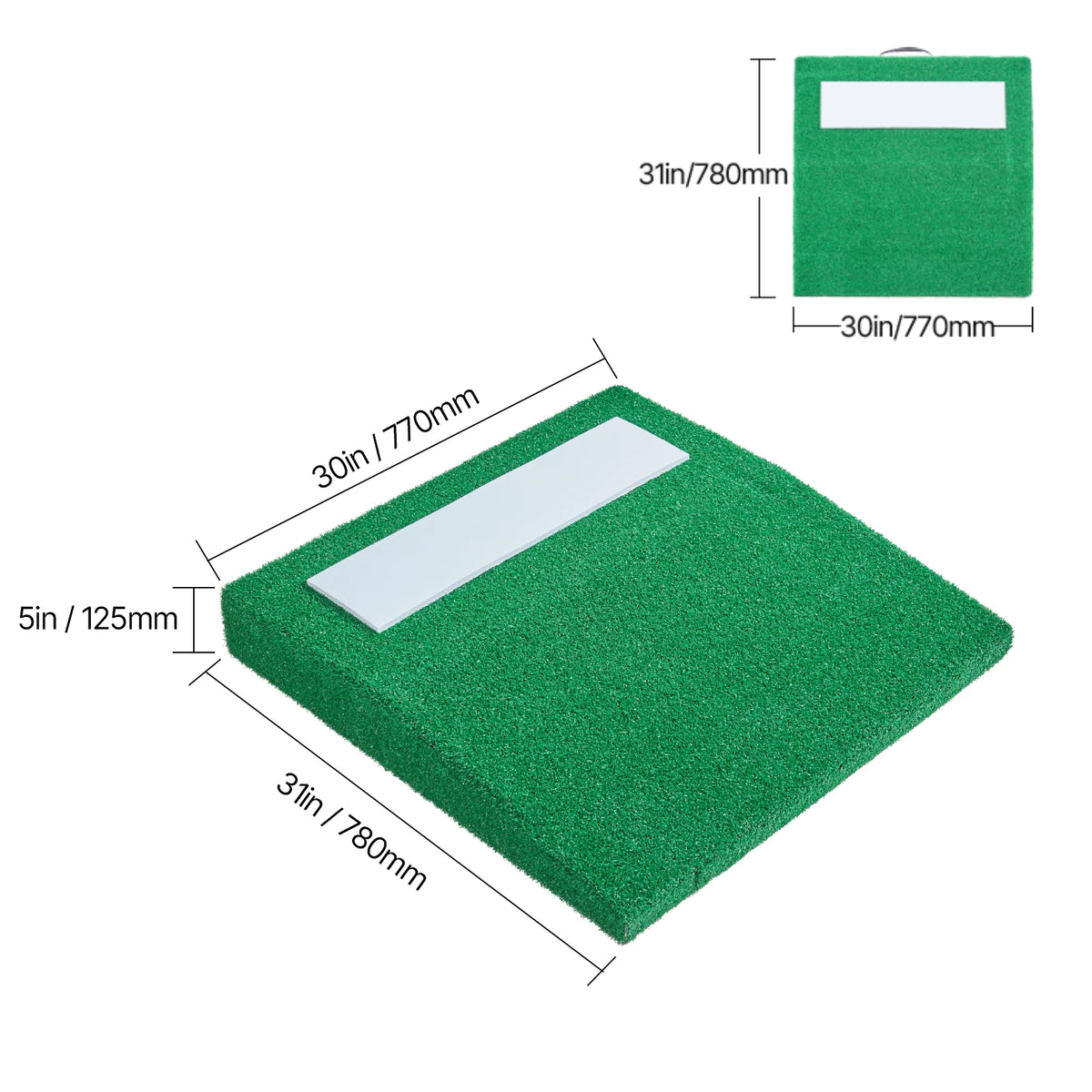 SucceBuy Baseball Pitching Mound With Durable Turf And Carry Handle