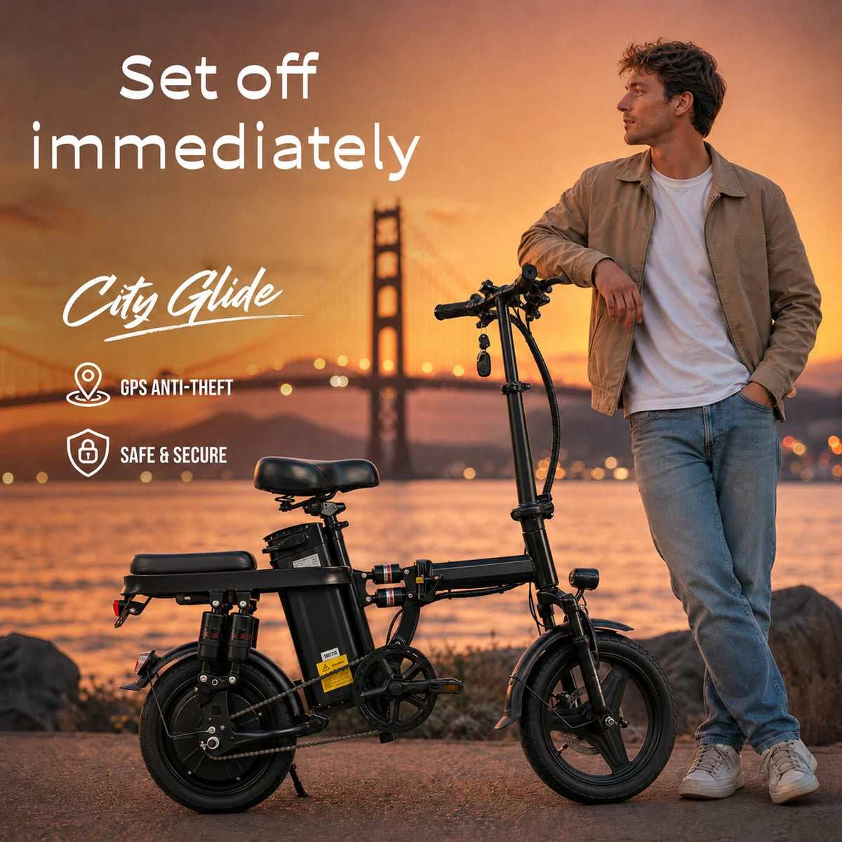 Foldable Adult Electric Bicycle 500W Motor 48V Battery