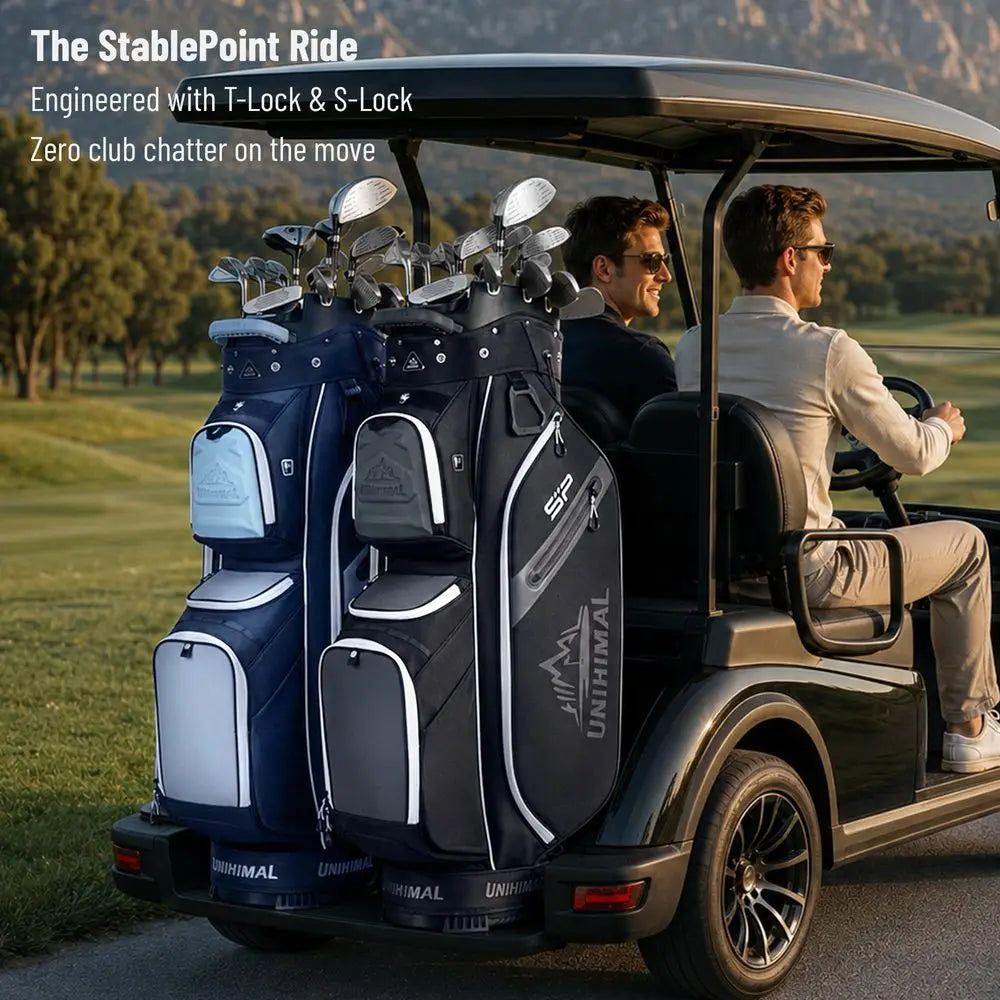 StablePoint Golf Cart Bag With Secure Locking Dividers and Pockets