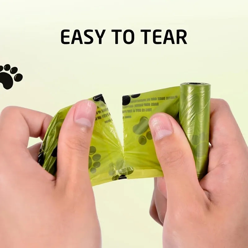 Extra Thick Leak Proof Paw Print Pet Waste Disposal Bags