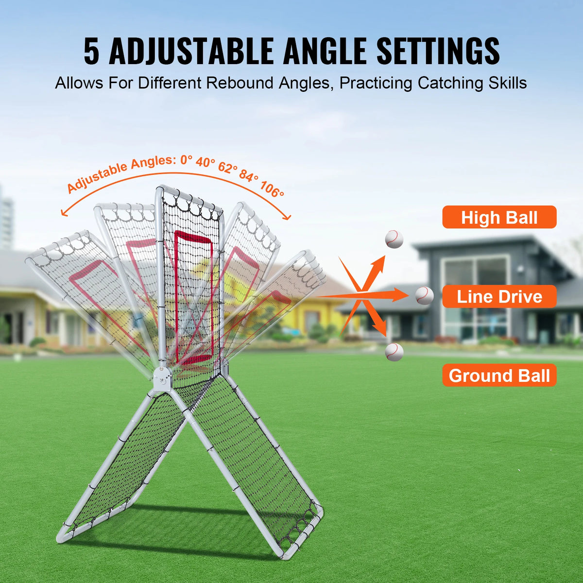 SucceBuy Baseball Softball Rebounder Net For Fielding Practice