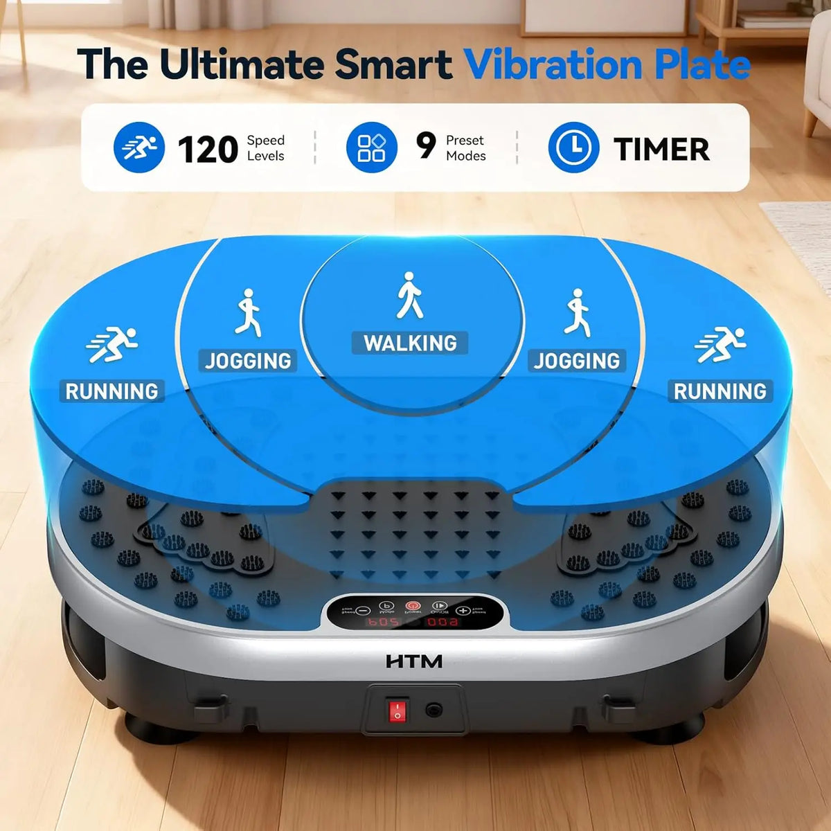 HTM Vibration Plate Machine With 120 Speed Levels And Programs