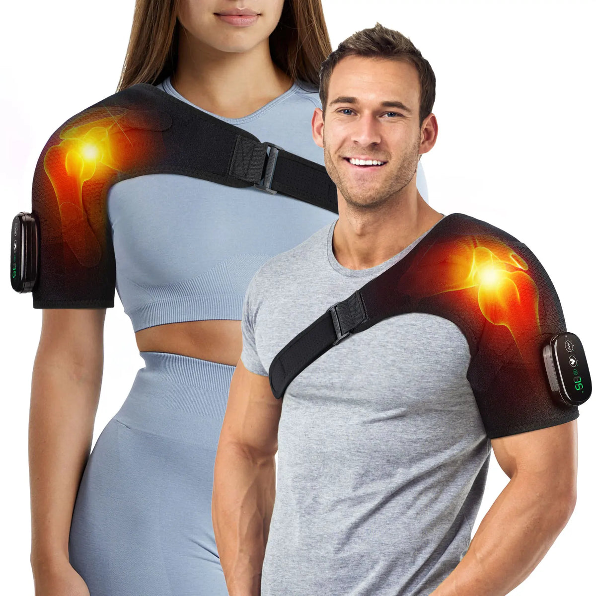 Rechargeable Electric Heating Shoulder Massage Belt for Joint Relief