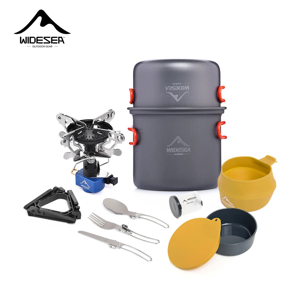 Widesea Portable Camping Gas Stove And Cookware Set