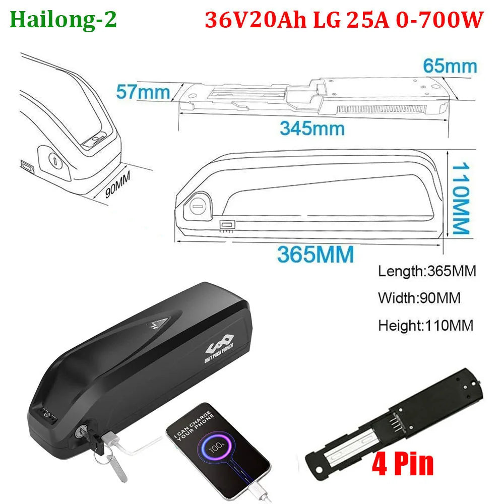 UNITPACKPOWER 21700 Lithium Ion Electric Bike Battery Pack
