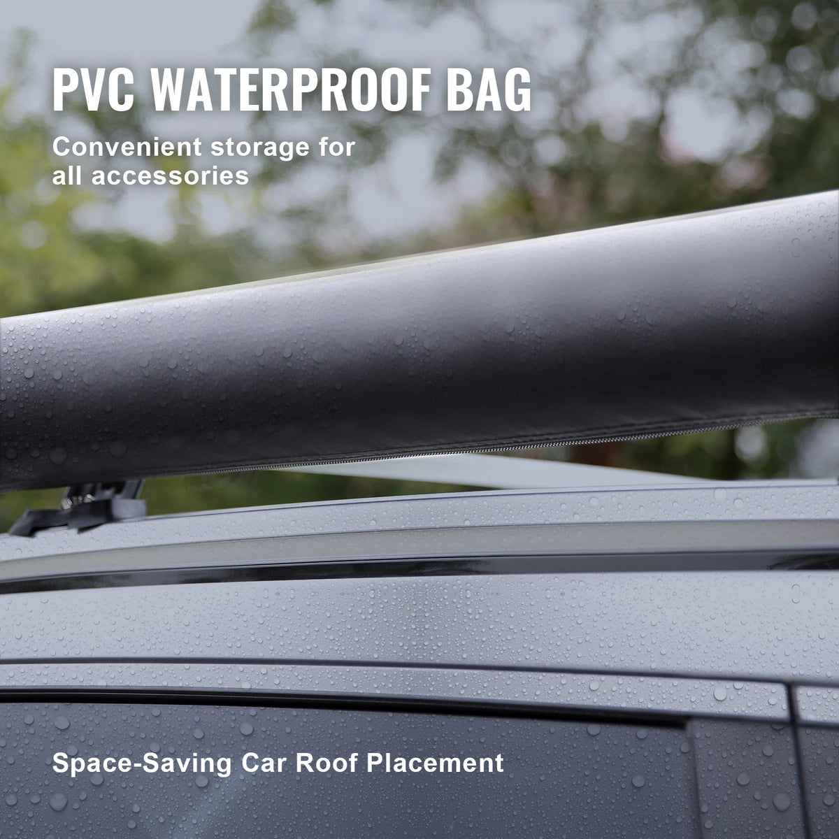 SucceBuy Retractable Vehicle Side Awning With Waterproof Storage Bag