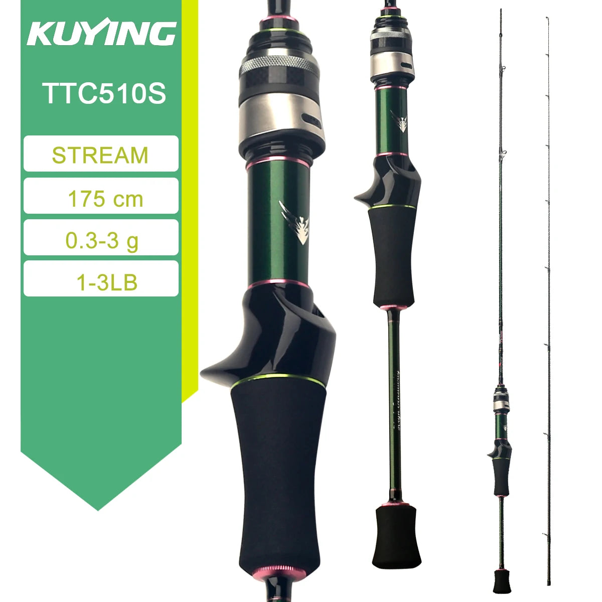 Kuying Teton Carbon Spinning Casting Fishing Rod With Fuji Components
