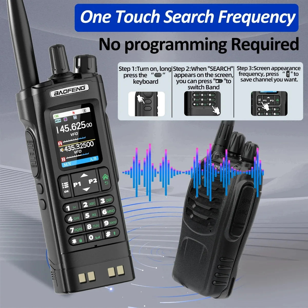 BAOFENG UV-32 GPS Bluetooth AM FM Walkie Talkie Radio