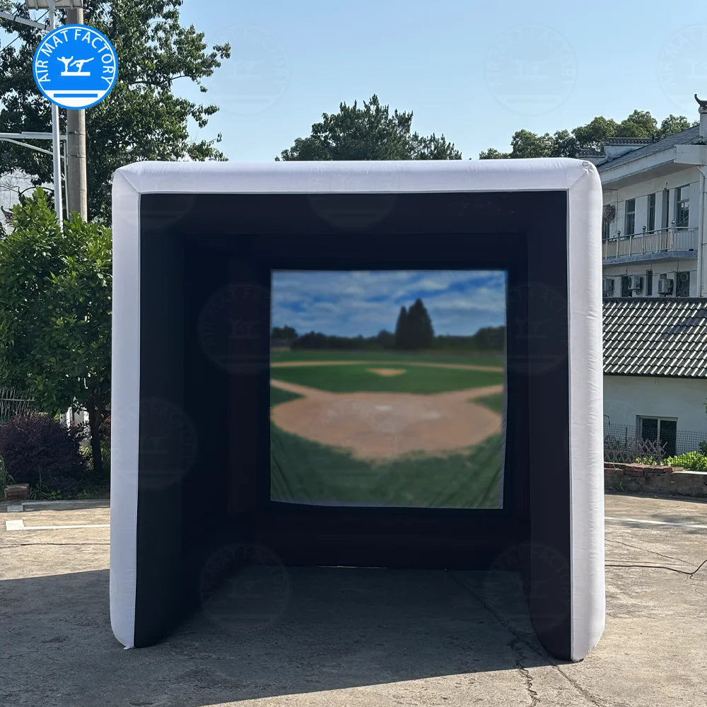 Inflatable Golf Practice Swing Simulator Tent Indoor Training Cage
