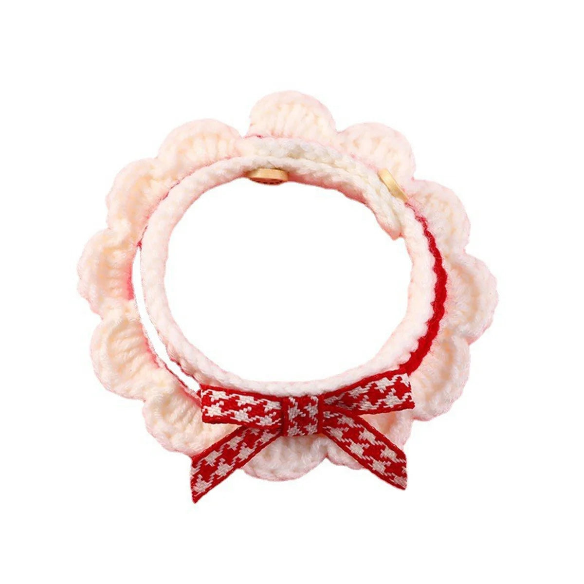 Knitted Bow Knot Decorative Lace Collar For Cats And Dogs