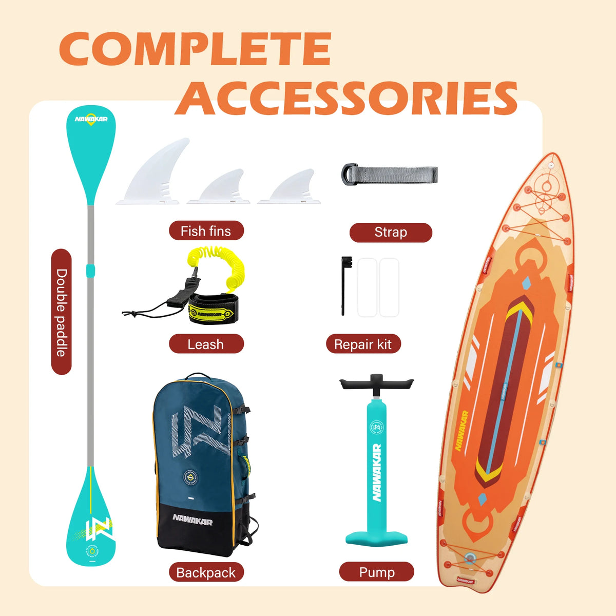 Professional Reinforced Stand Up Paddleboard for Water Sports
