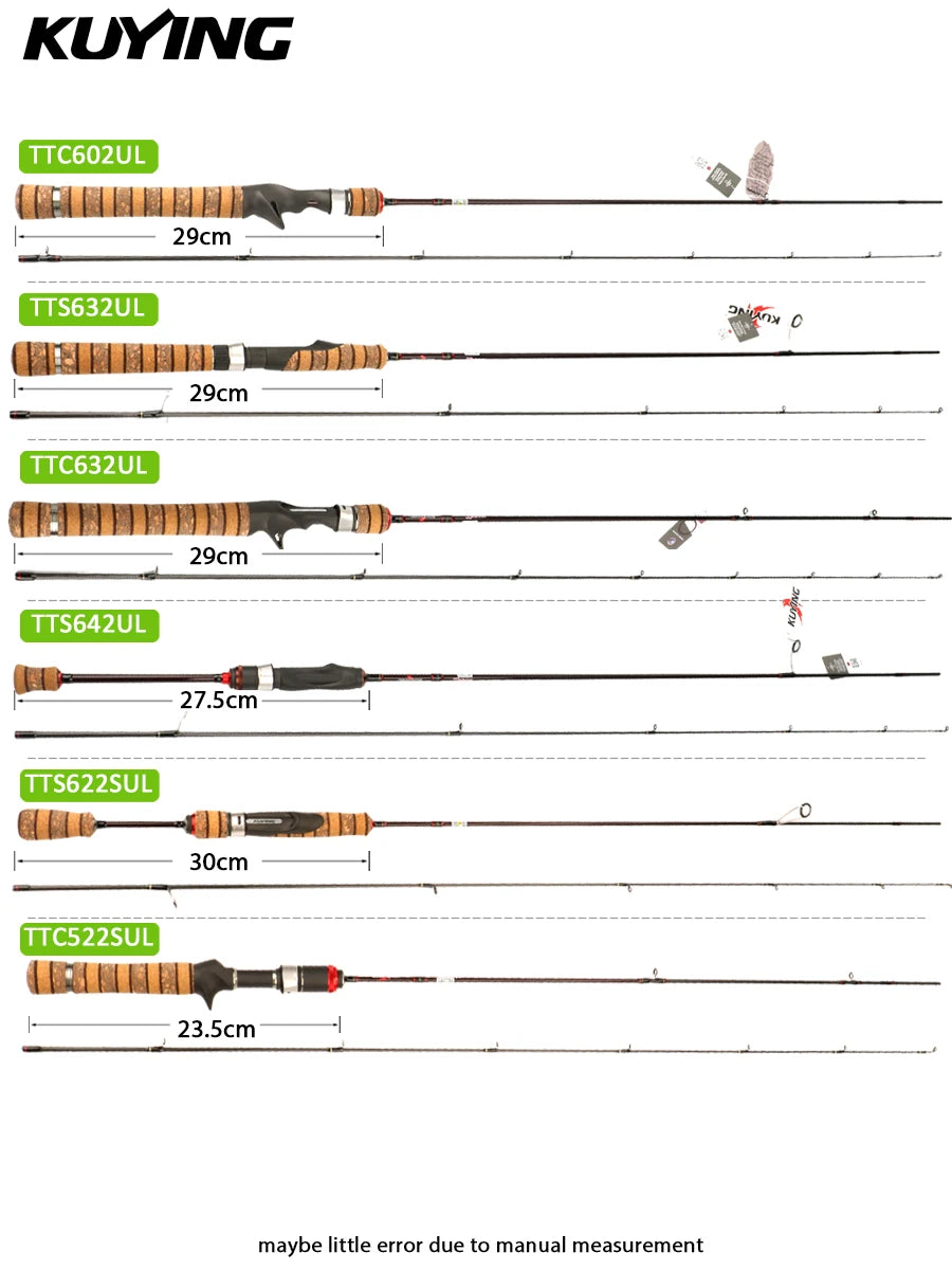 Kuying Teton Carbon Spinning Casting Fishing Rod With Fuji Components