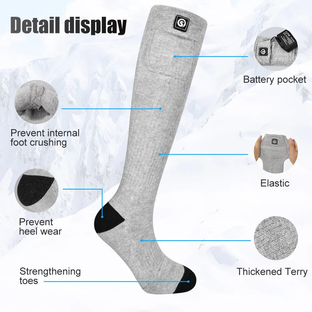 Savior Rechargeable Heated Thermal Socks For Winter Outdoor Comfort