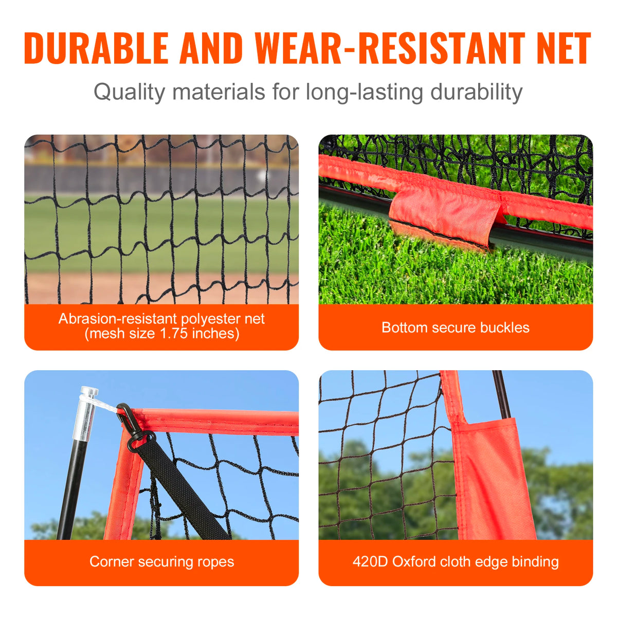 SucceBuy Baseball Practice Net With Strike Zone And Ball Collector