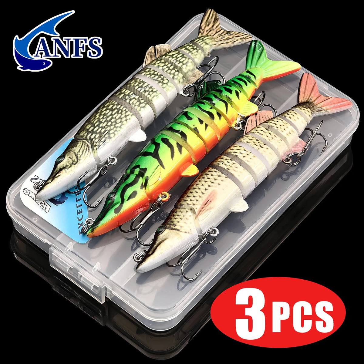 ANFS Jointed Swimbait Fishing Lures for Bass Trout and Perch
