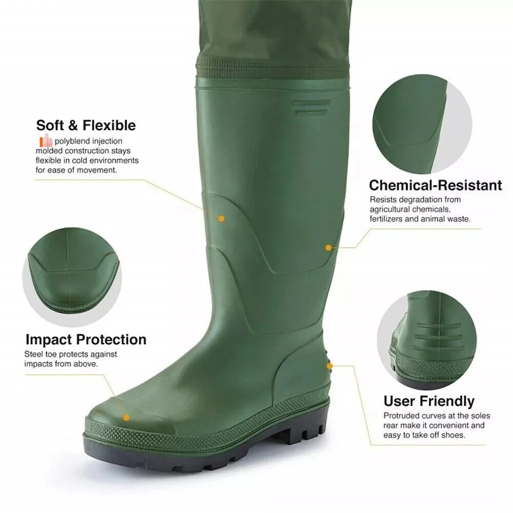 Night Cat Waterproof Breathable Chest Waders With Boots For Fishing