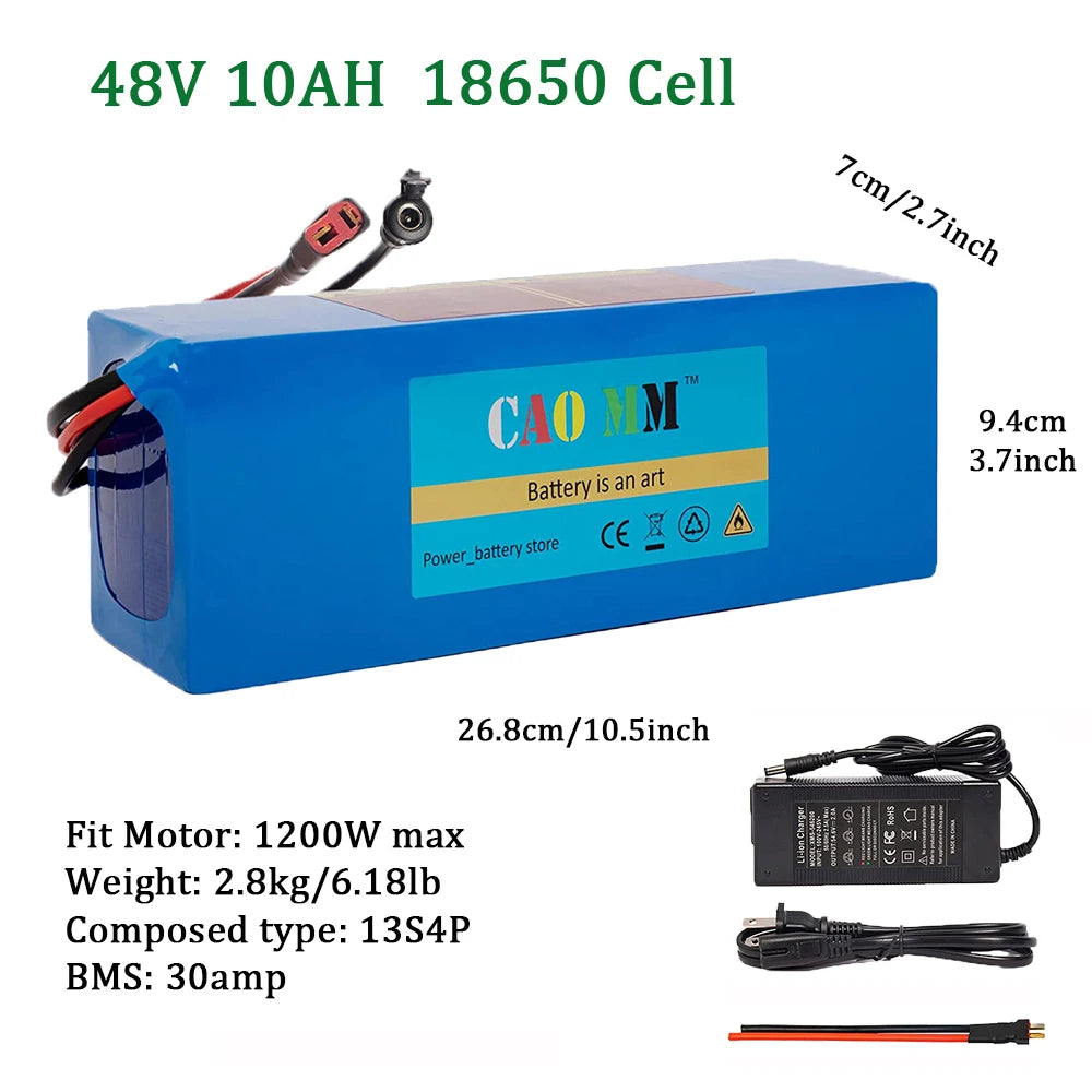 Cao Mm Ebike Battery 10Ah 20Ah Rechargeable Lithium Ion