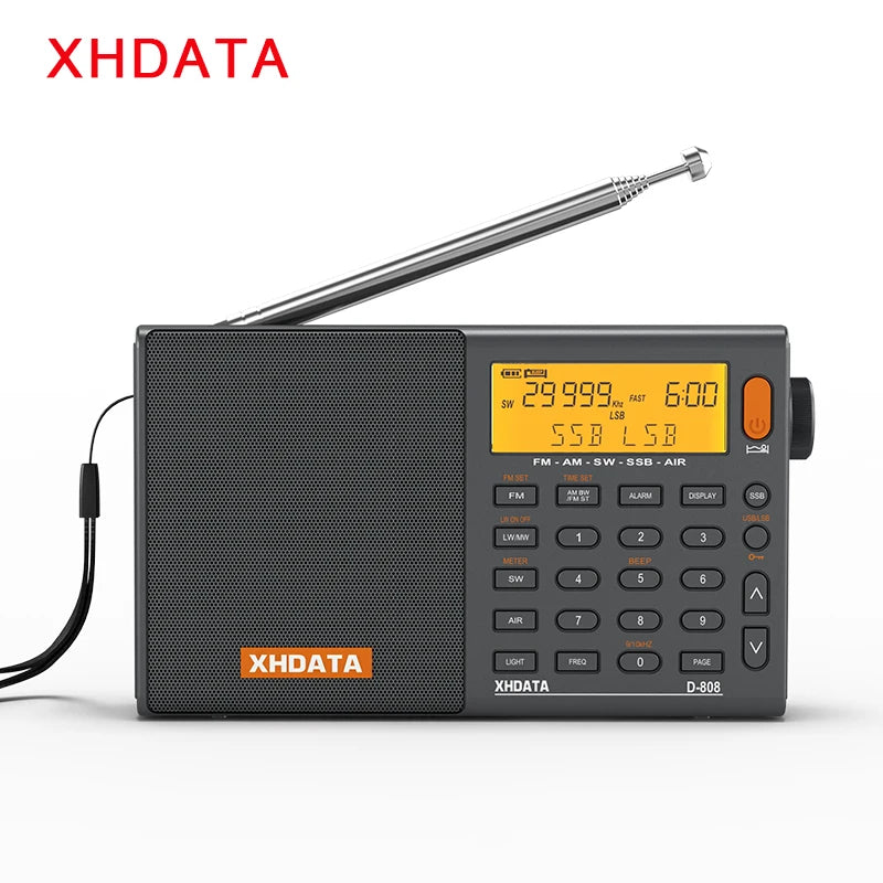 XHDATA D-808 Portable AM FM SW Radio With SSB RDS Receiver