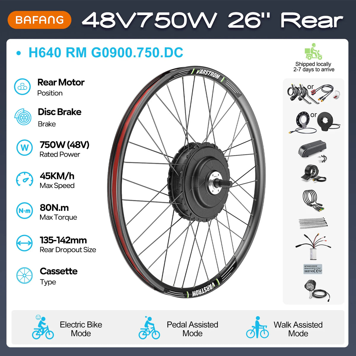 Bafang Brushless Rear Electric Bike Hub Motor Drive