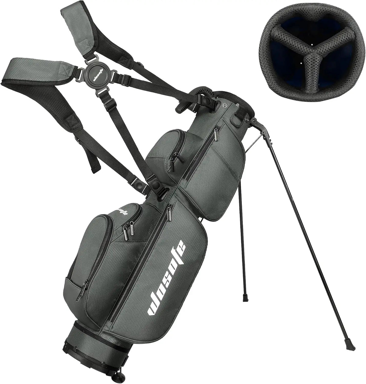 Wosofe Lightweight Sunday Golf Stand Bag With Three Way Dividers