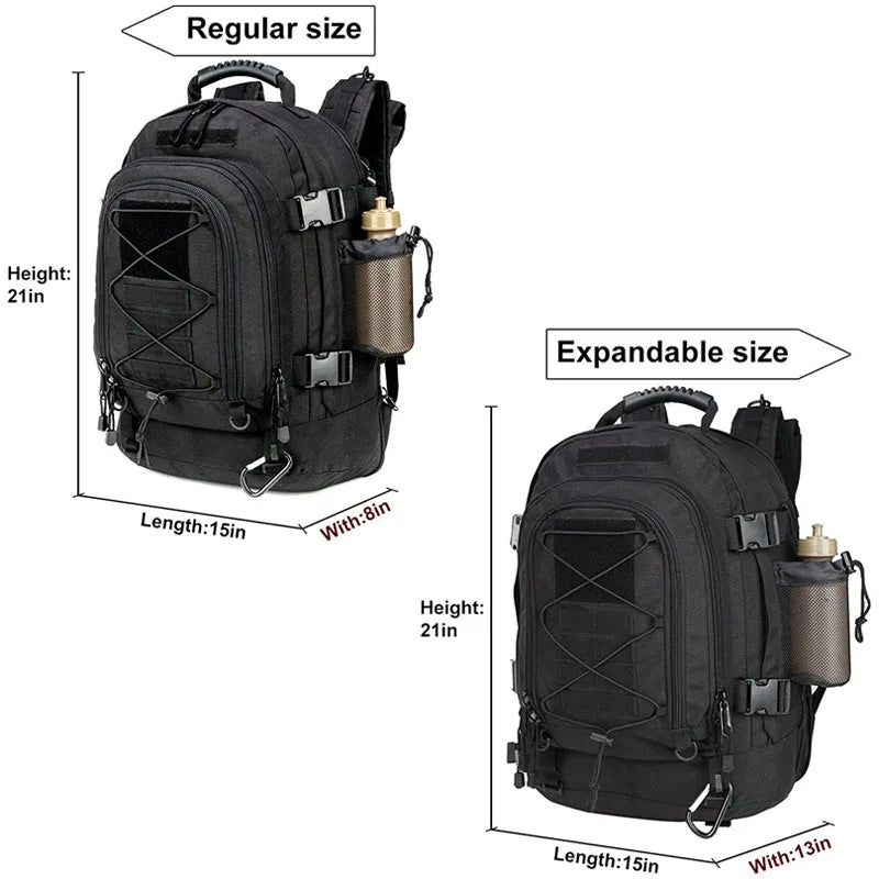 LQARMY Military Tactical Backpack for Hiking Camping and Travel