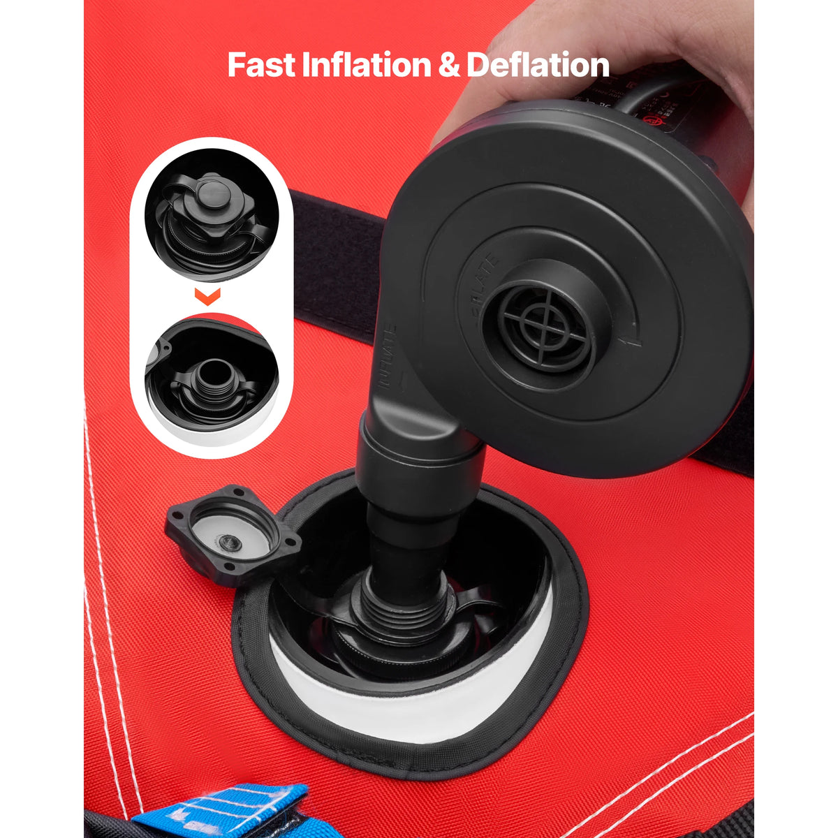 SucceBuy Full Nylon Towable Boating Tubes With Dual Tow Points