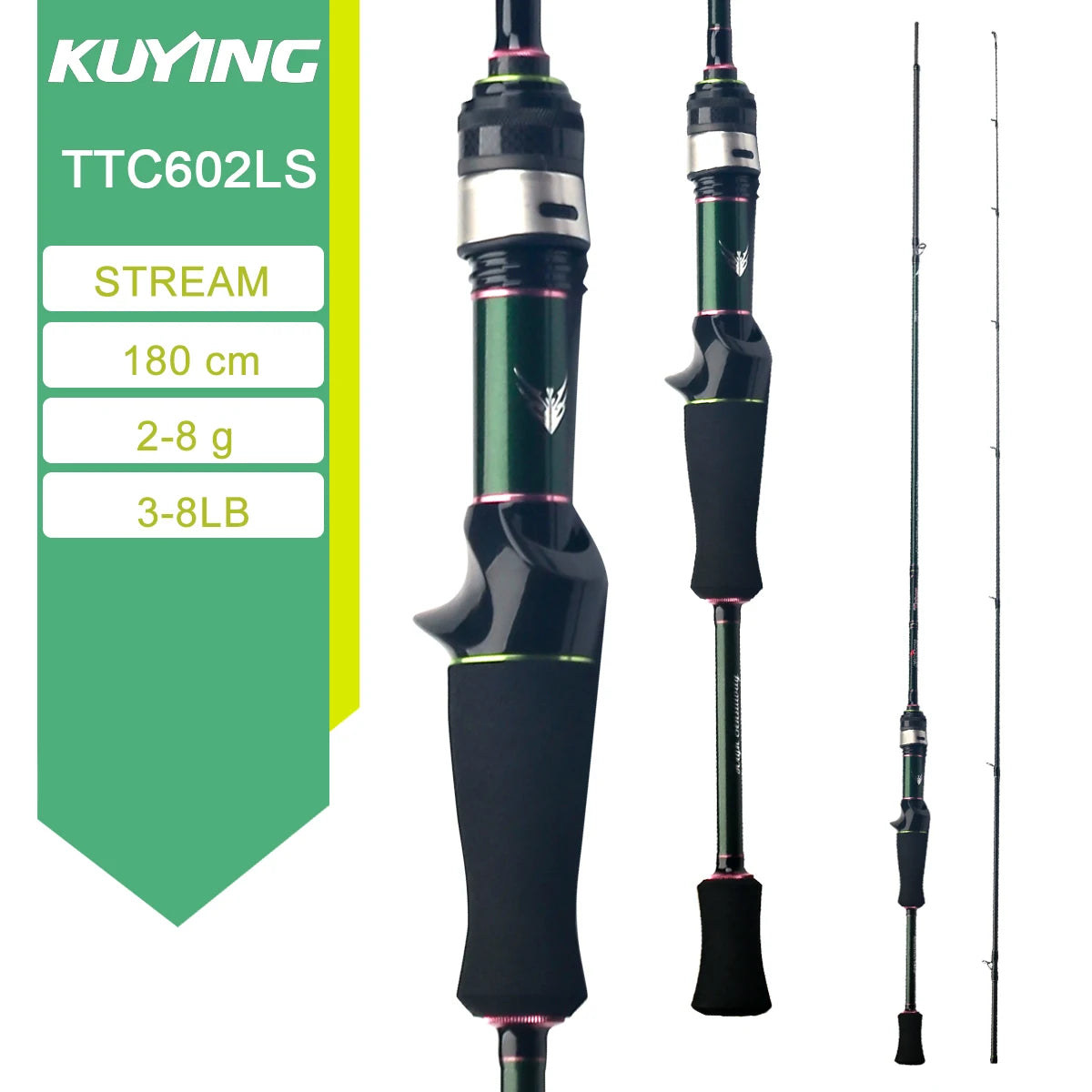 Kuying Teton Carbon Spinning Casting Fishing Rod With Fuji Components