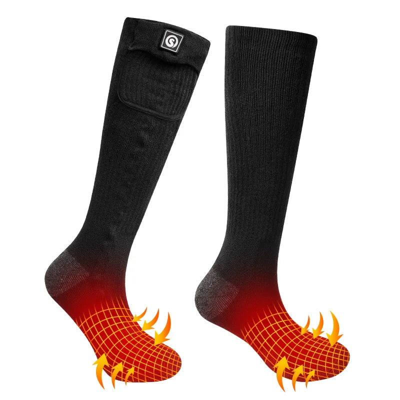Savior Rechargeable Heated Socks for Winter Skiing Hiking and Outdoors