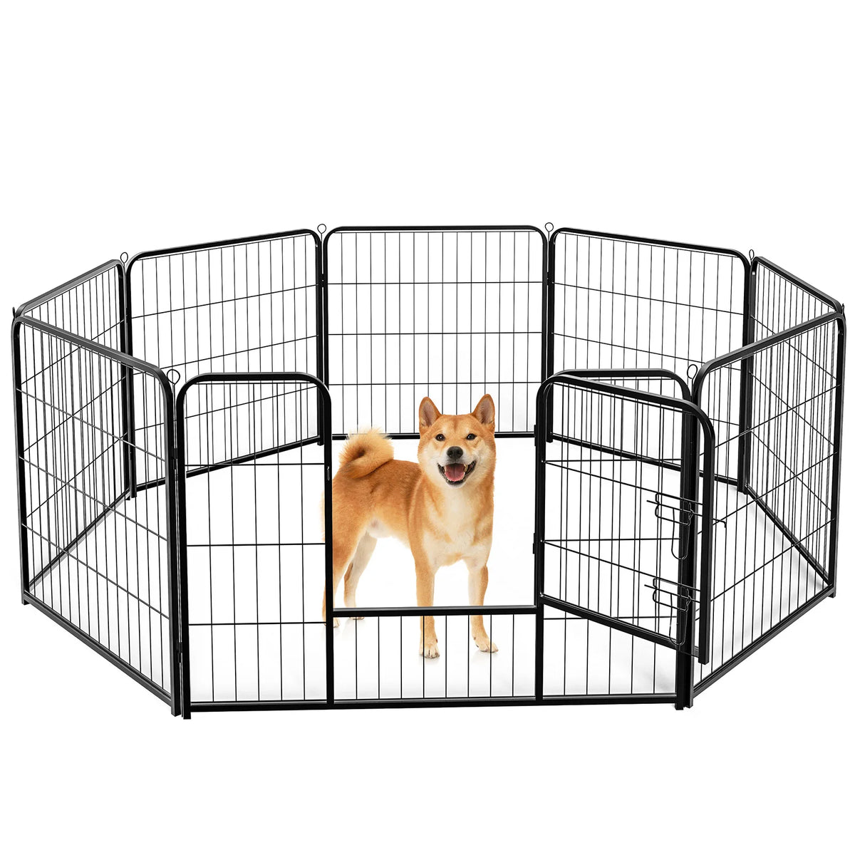 JHK Metal Foldable Dog Playpen Fence for Indoor Outdoor Exercise