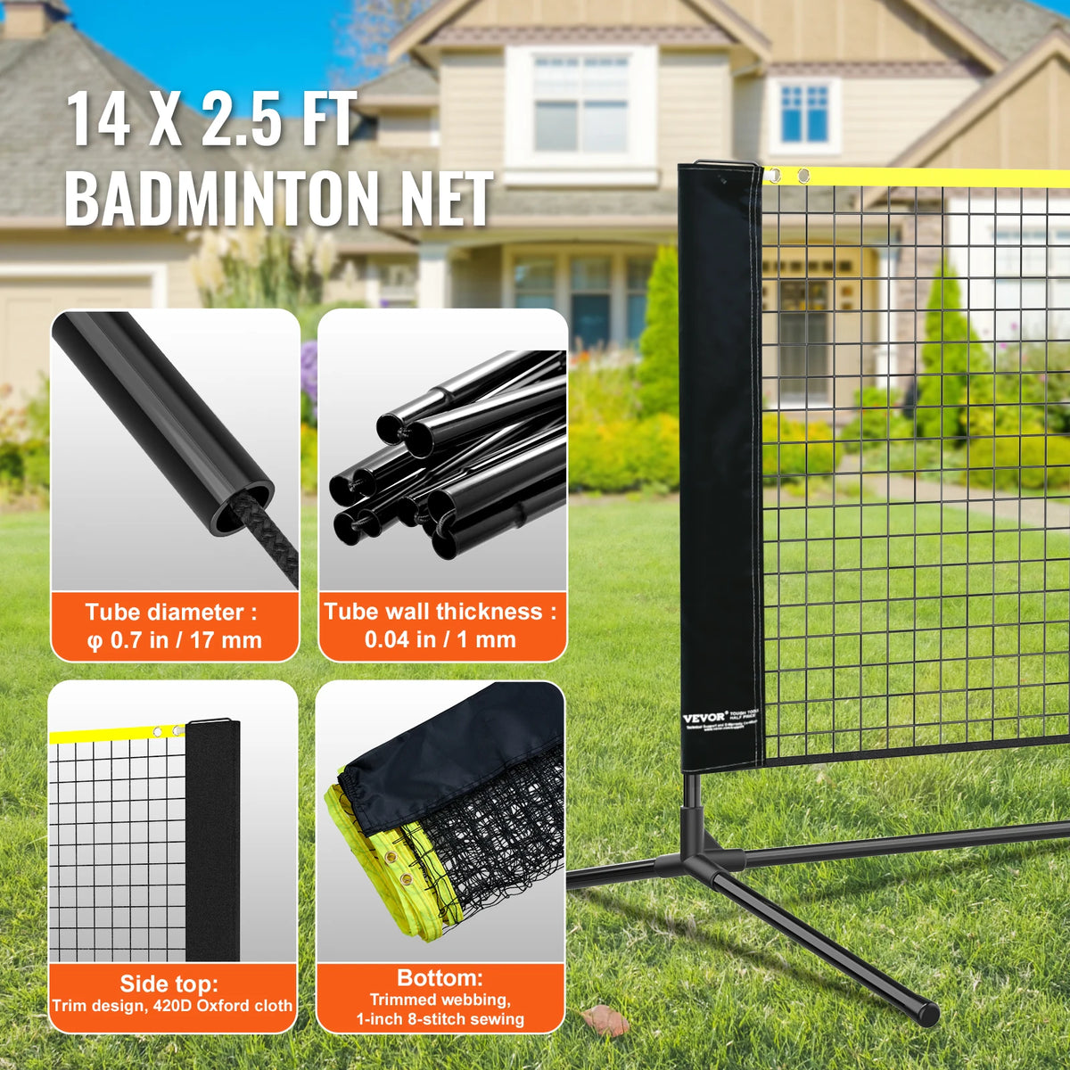 SucceBuy Adjustable Multi Sport Net Set for Badminton Volleyball Tennis
